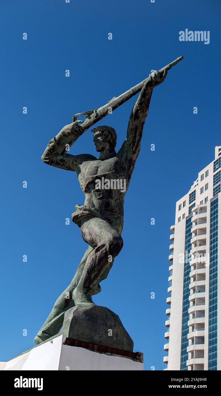 Statue des Soldaten der Revolution, Durres, Albanien Stockfoto