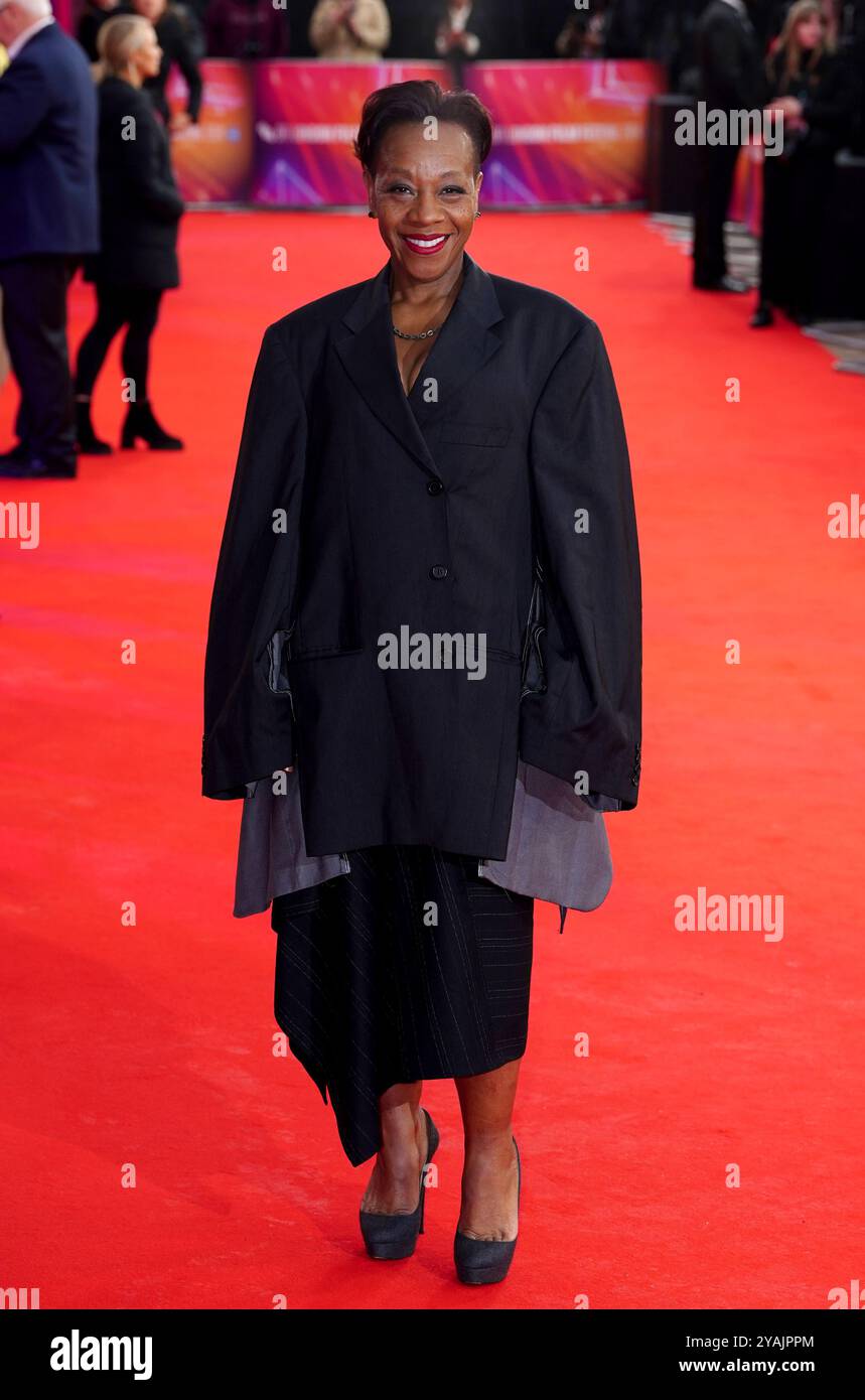 Marianne Jean-Baptiste nimmt an der Gala des BFI London Film Festival von Hard Truths in der Royal Festival Hall im Southbank Centre in London Teil. Bilddatum: Montag, 14. Oktober 2024. Stockfoto