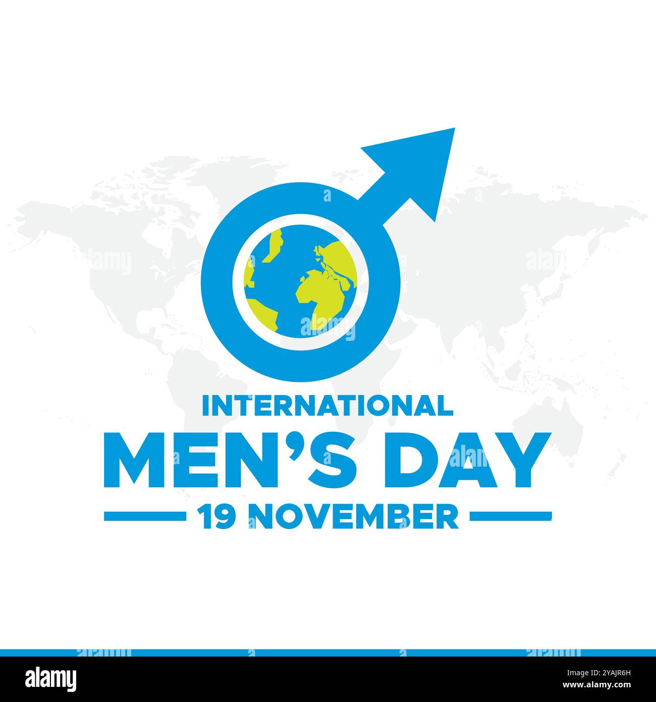 Internationaler Männertag. Herrentag 19. November. Vektor-Illustration des Internationalen Männertags. Für ein Poster oder Banner und eine Grußkarte. Stock Vektor