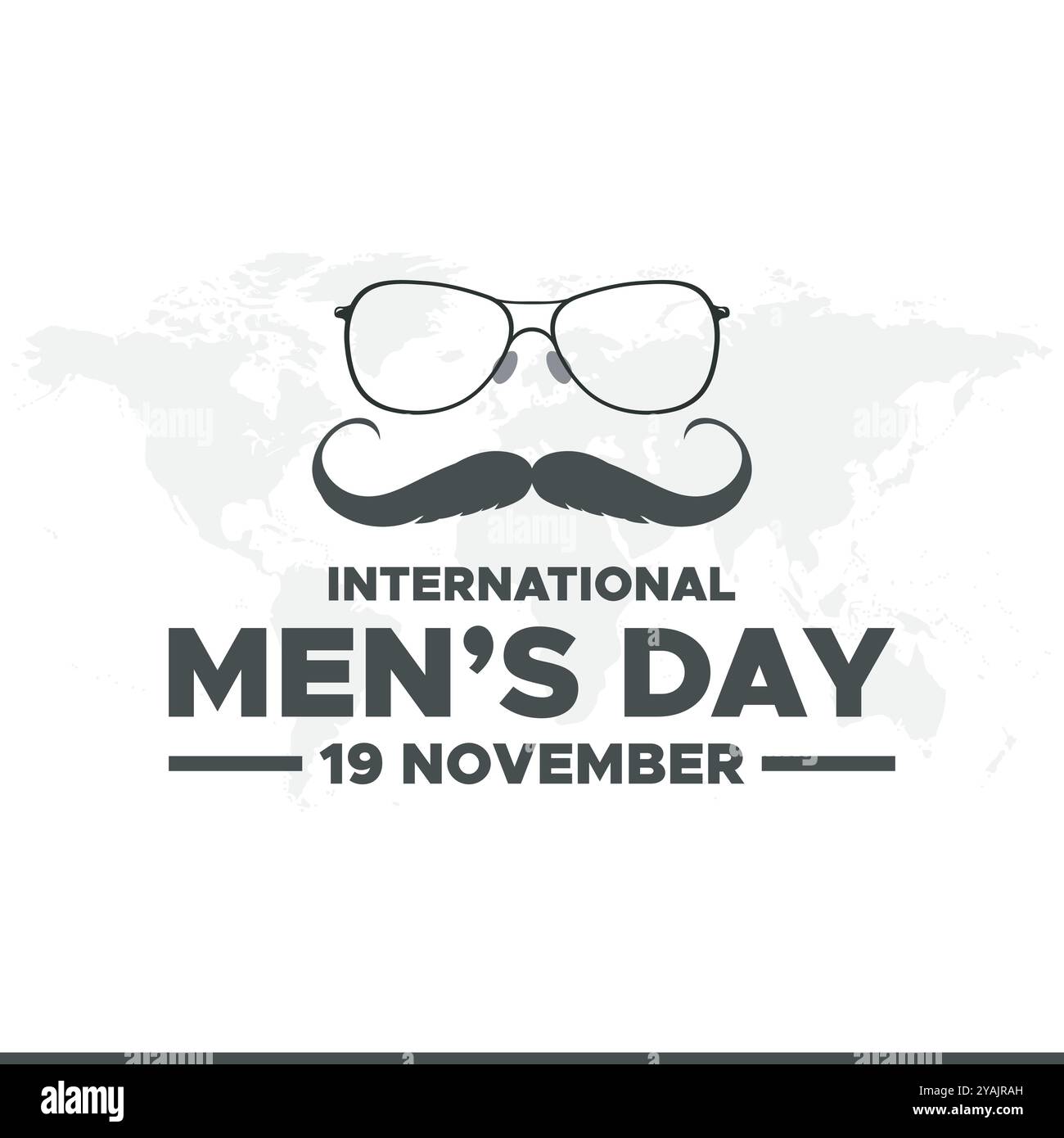 Internationaler Männertag. Herrentag 19. November. Vektor-Illustration des Internationalen Männertags. Für ein Poster oder Banner und eine Grußkarte. Stock Vektor