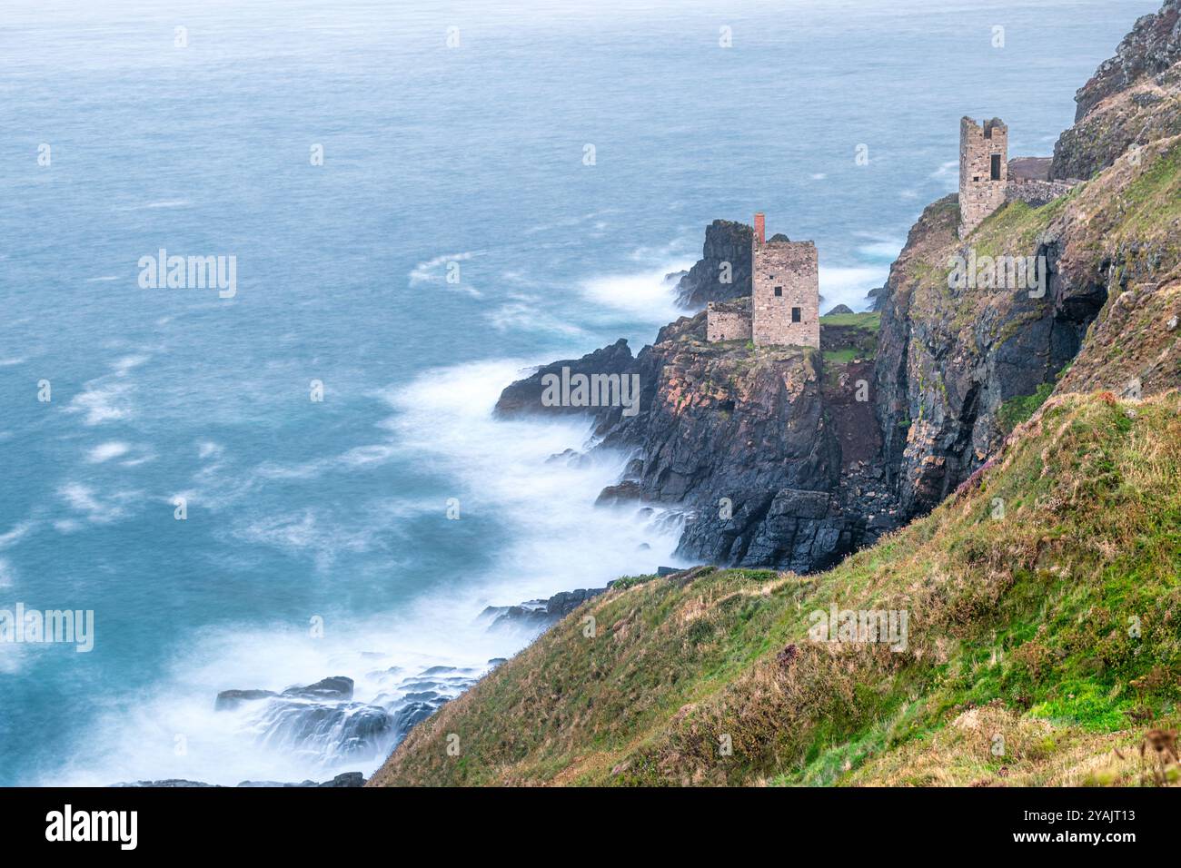 Botallack Zinnminen in Cornwall, Großbritannien Stockfoto