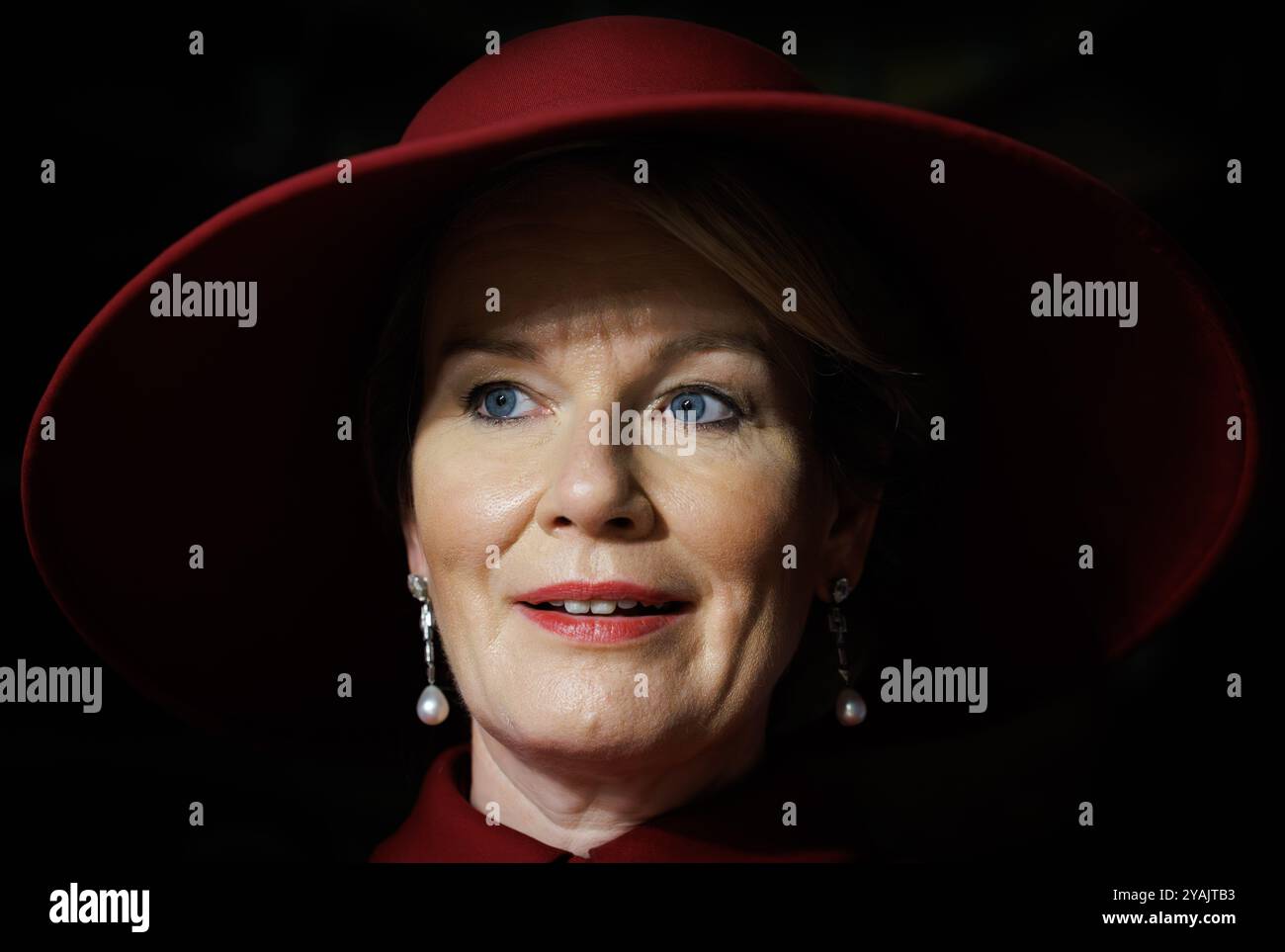 Paris, Frankreich. Oktober 2024. Königin Mathilde von Belgien, dargestellt während eines Besuchs in der Opera National de Paris, am ersten Tag des offiziellen Staatsbesuchs des belgischen Königspaares in Frankreich, Montag, den 14. Oktober 2024. BELGA FOTO BENOIT DOPPAGNE Credit: Belga News Agency/Alamy Live News Stockfoto