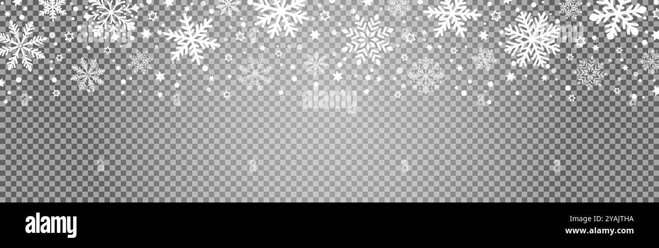 Weihnachten Winter Hintergrund mit Schneeflocken. Stock Vektor