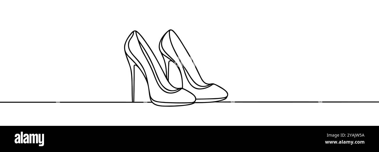 Damenschuhe mit hohem Absatz. Stock Vektor