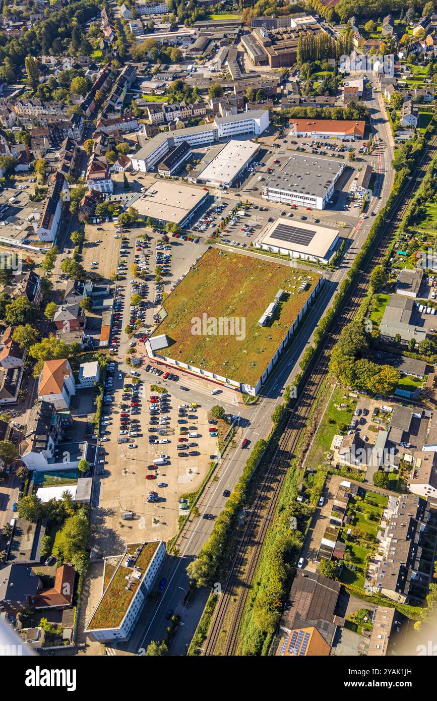 Luftbild, Einkaufszentrum Westfalenstraße mit Kaufland, Netto und DM Supermarkt, Stadt Witten Technisches Rathaus, Annen, Witten, Ruhrgebiet, Nordrhein-Westfalen, Deutschland ACHTUNGxMINDESTHONORARx60xEURO *** Luftsicht, Einkaufszentrum Westfalenstraße mit Kaufland, Netto und DM Supermarkt, Stadt Witten Technisches Rathaus, Annen, Witten, Ruhrgebiet, Nordrhein-Westfalen, Deutschland ATTENTIONxMINDESTHONORARx60xEURO Stockfoto