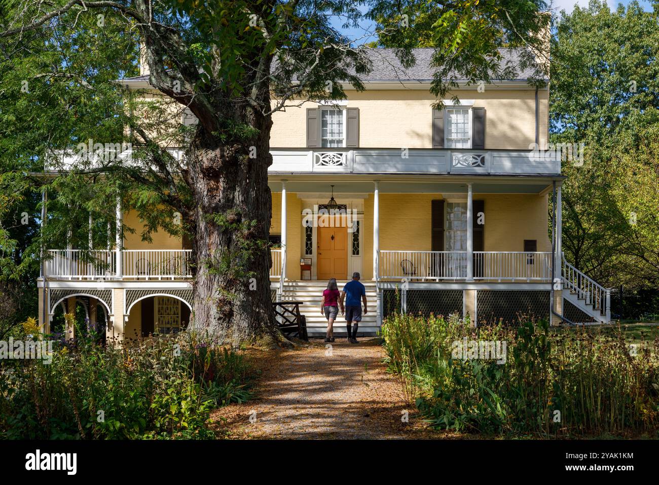 Die Thomas Cole National Historic Site, auch bekannt als Cedar Grove, ist ein National Historic Landmark in Catskill im US-Bundesstaat New York. Stockfoto