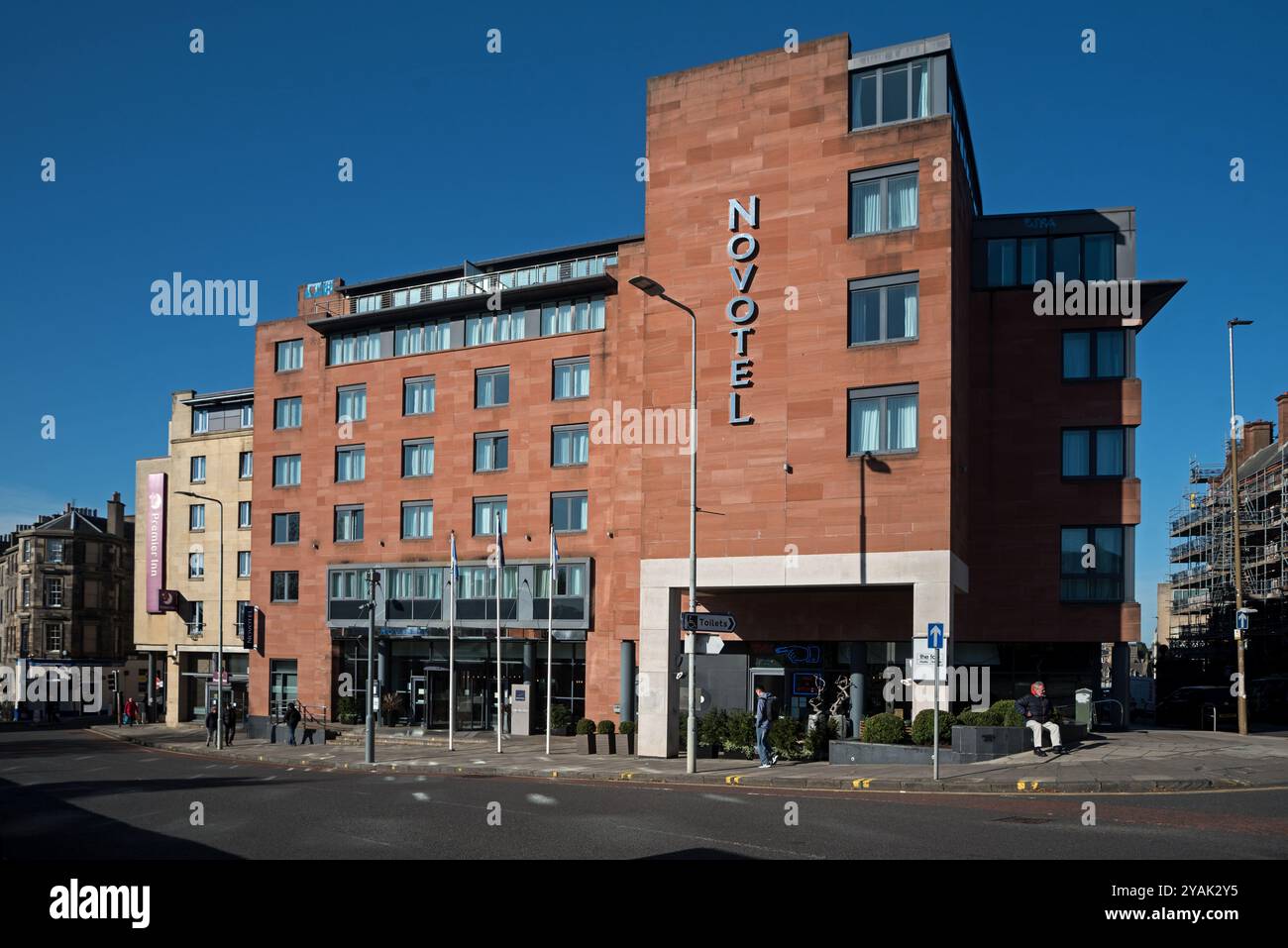 Hotel Novotel Edinburgh Centre at Lauriston Place, Edinburgh, Schottland, Großbritannien. Stockfoto