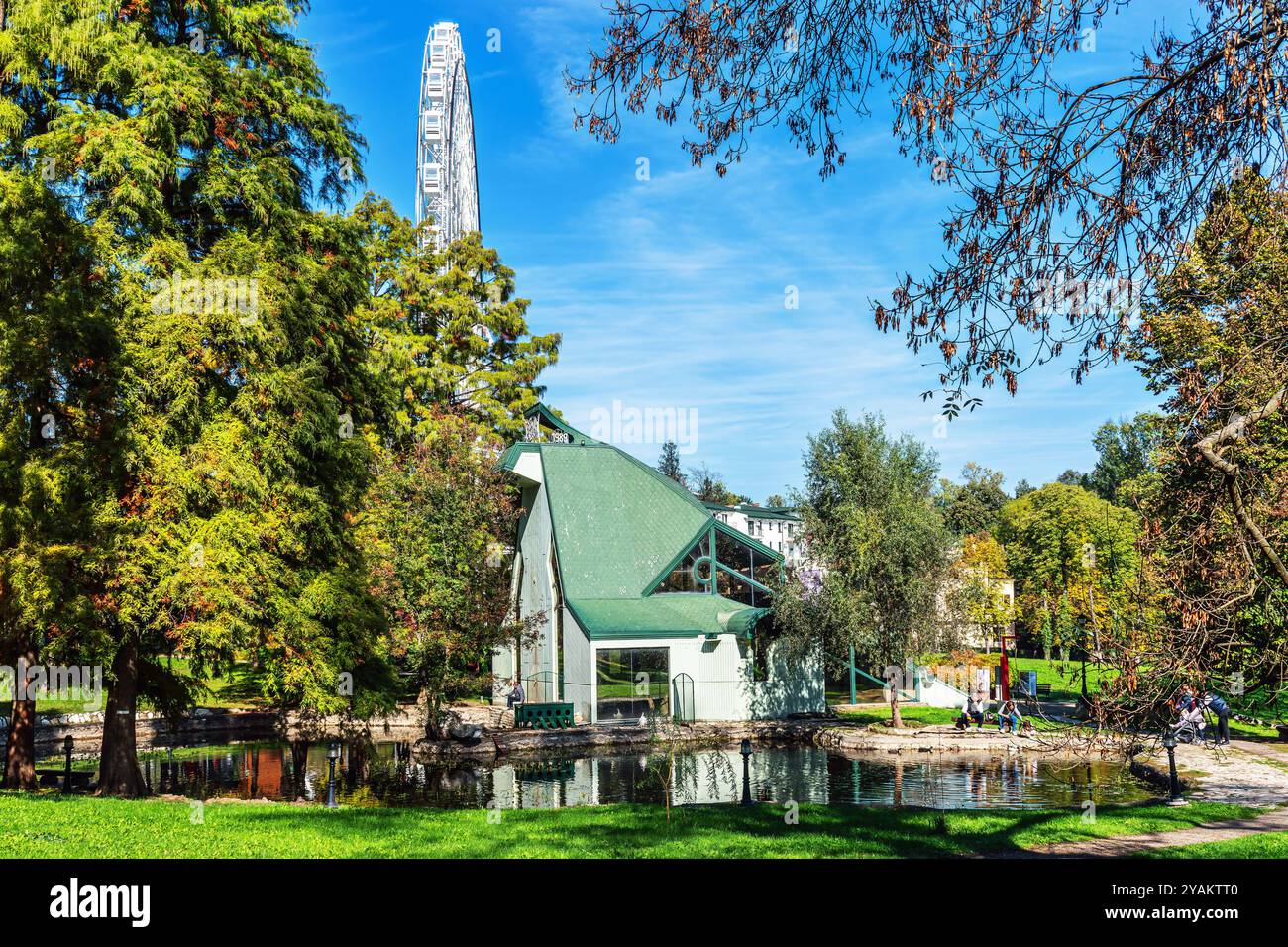 Vrnjacka Banja - Mineral Spring Lake Stockfoto