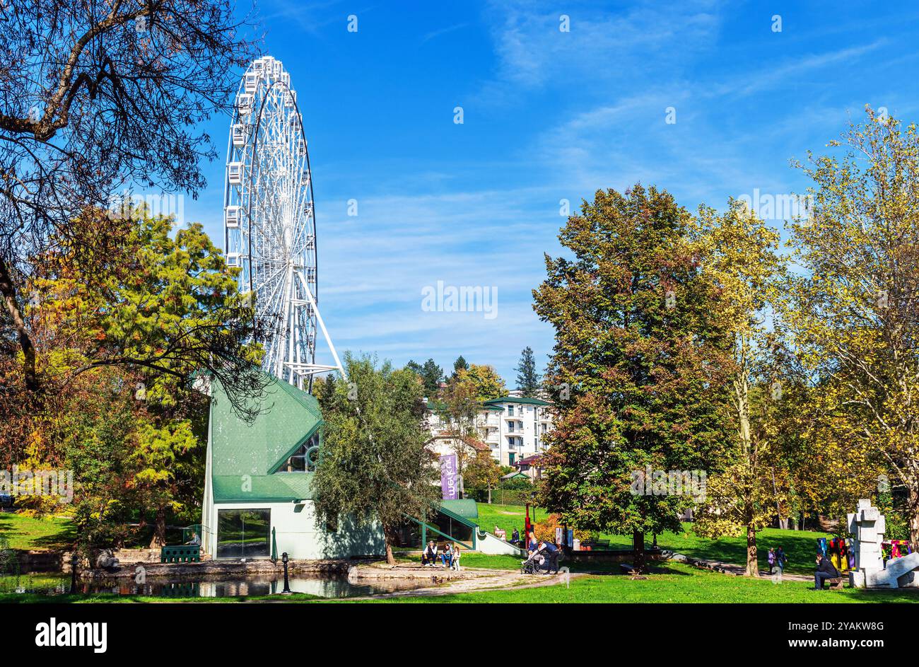 Vrnjacka Banja - Mineral Spring Lake Stockfoto