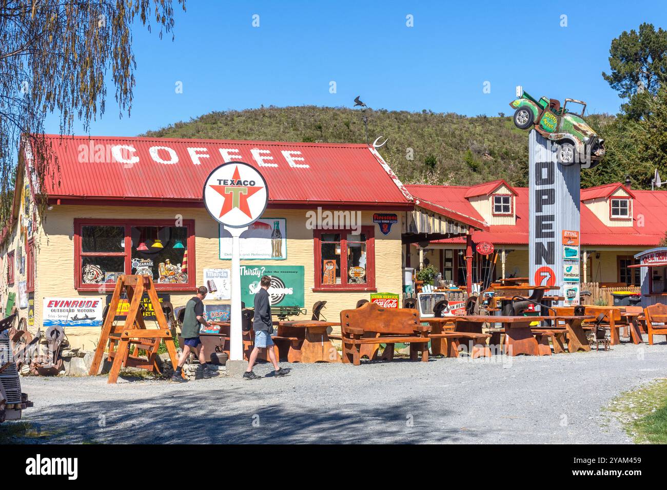 Burkes Pass Historic Village, Burkes Pass, State Highway 8, Canterbury, Neuseeland Stockfoto