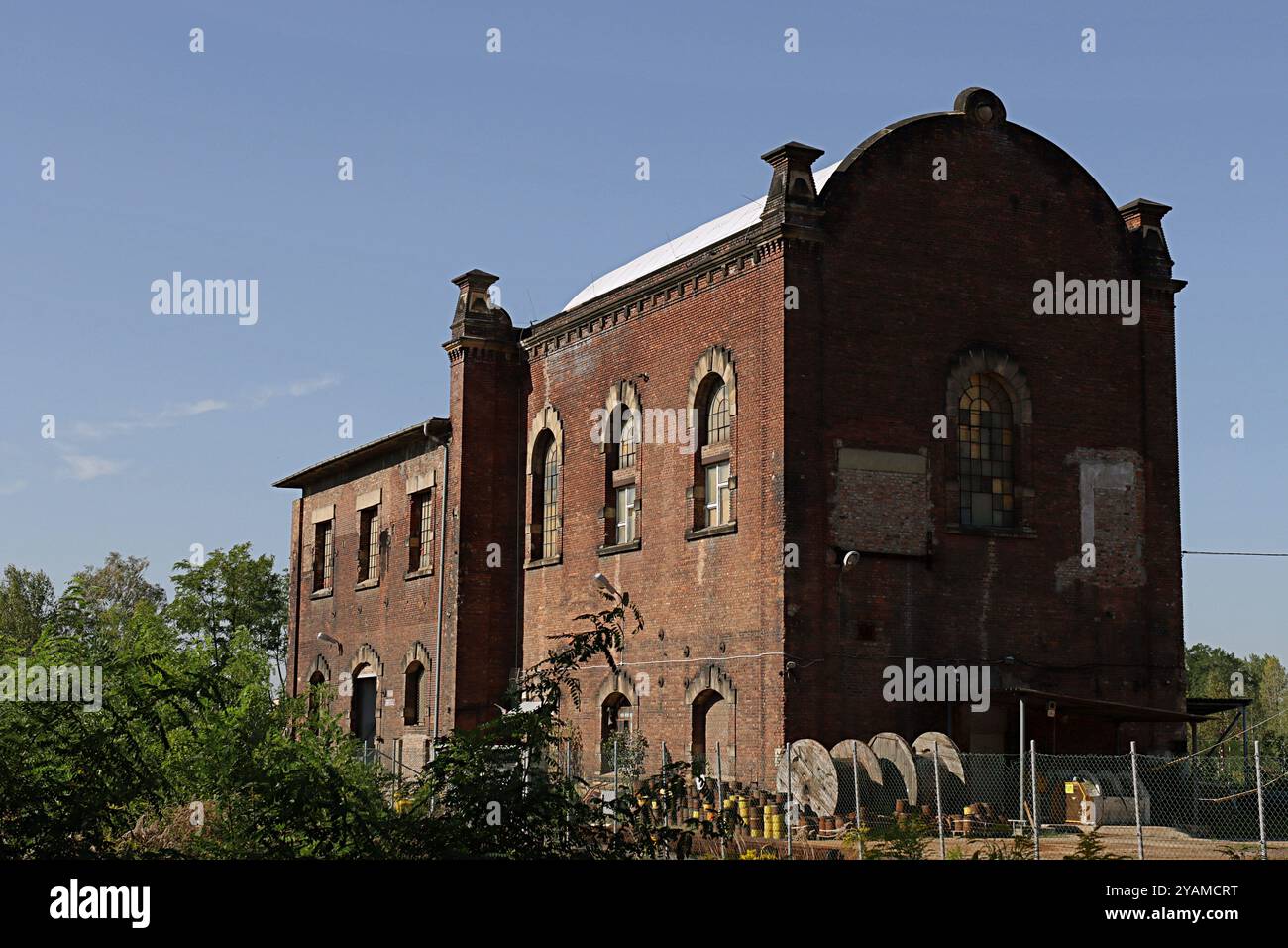 Alte Industriegebäude auf dem Gelände des geschlossenen Bergwerks Kleofas in Kattowitz, Polen. Stockfoto