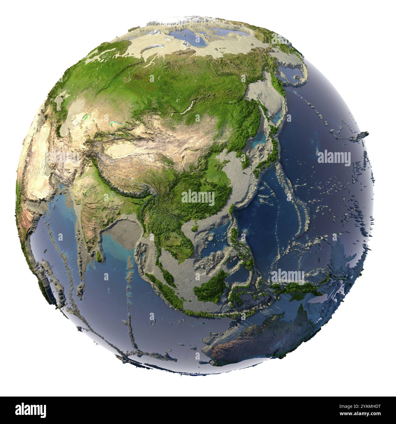 Ökologische Katastrophe der Erde, flachere Ozeane und Meere Stockfoto