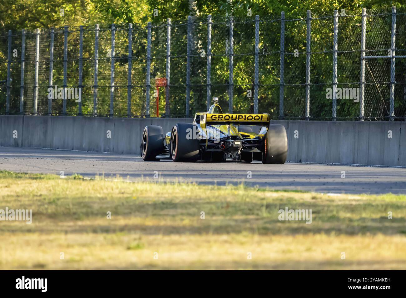INDYCAR Series-Fahrer COLTON HERTA (26) aus Valencia, Kalifornien, reist während des letzten Trainings für den Bitnile.com durch die Rückstrecke Stockfoto