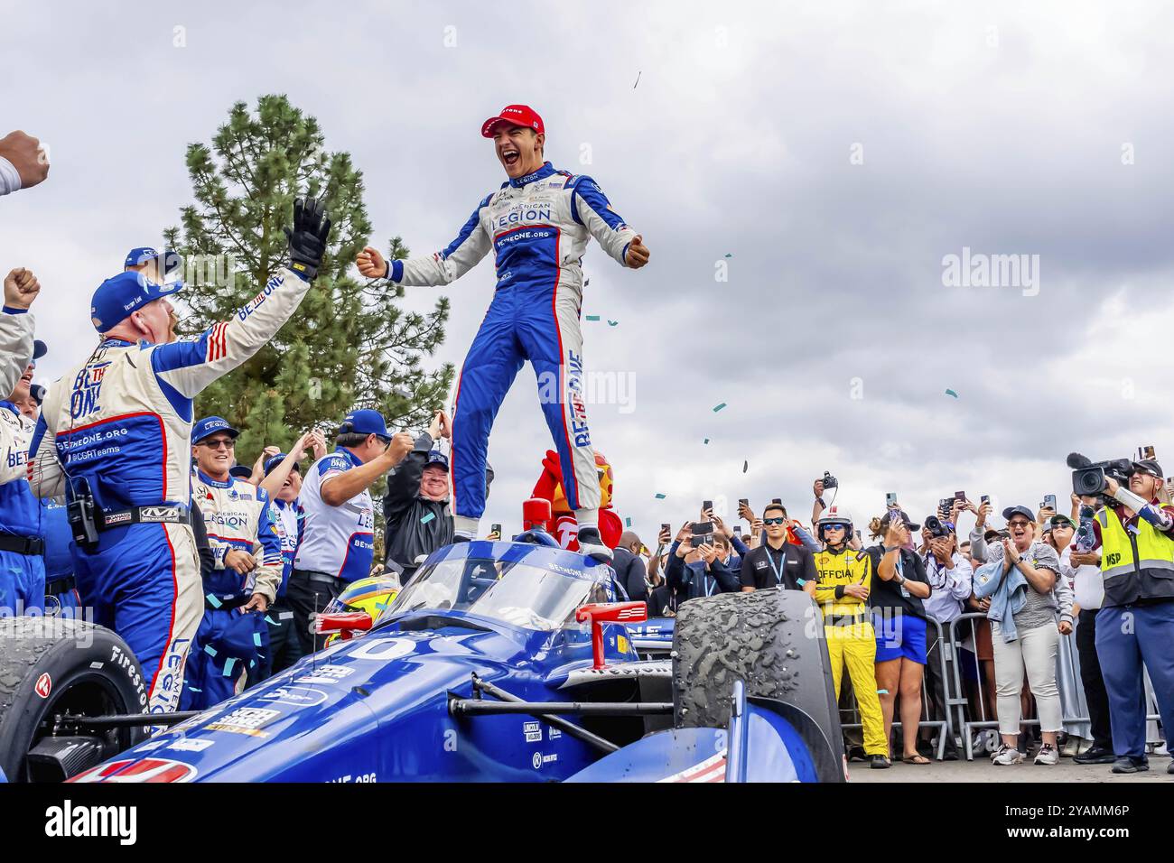 ALEX PALOU (10) aus Barcelona, Spanien, gewinnt den Grand Prix Bitnile.com von Portland und gewinnt die Meisterschaft bei Portland Inte Stockfoto