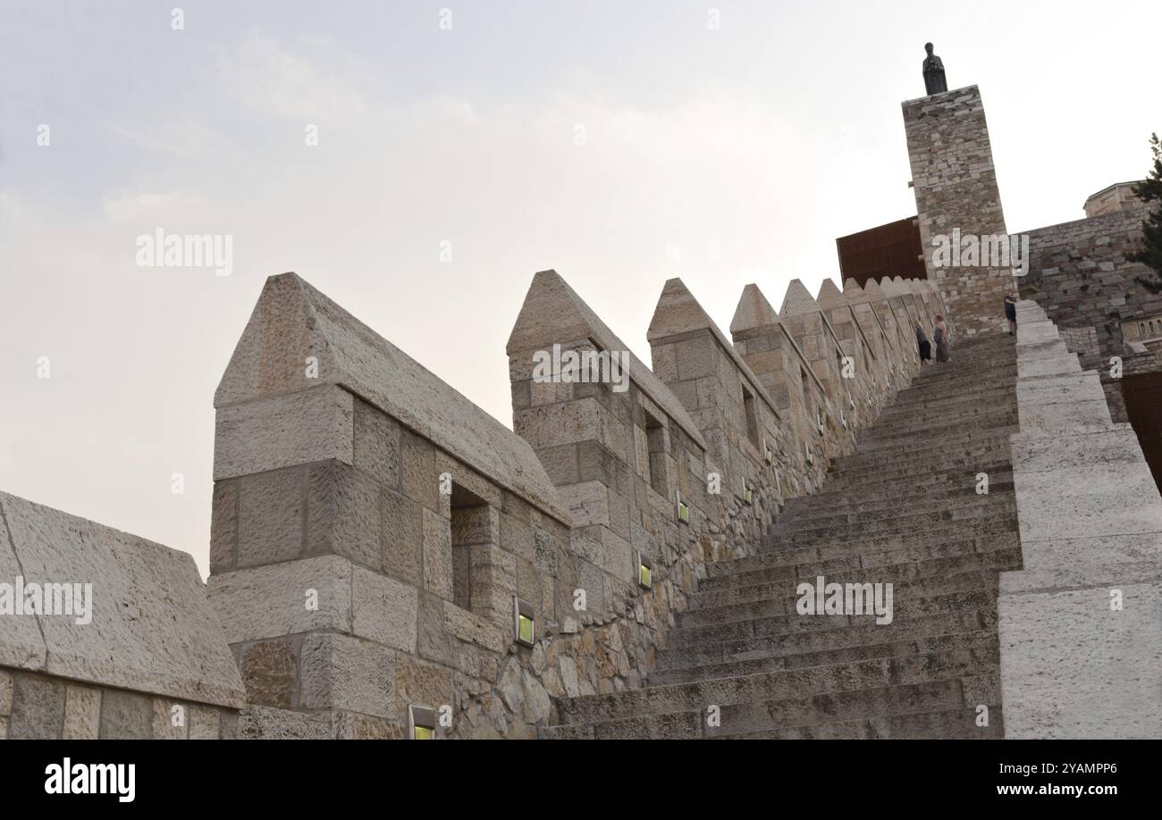 Die Budaer Burg ist das historische Schloss und Palast Komplex der ungarischen Könige in Budapest. Stockfoto