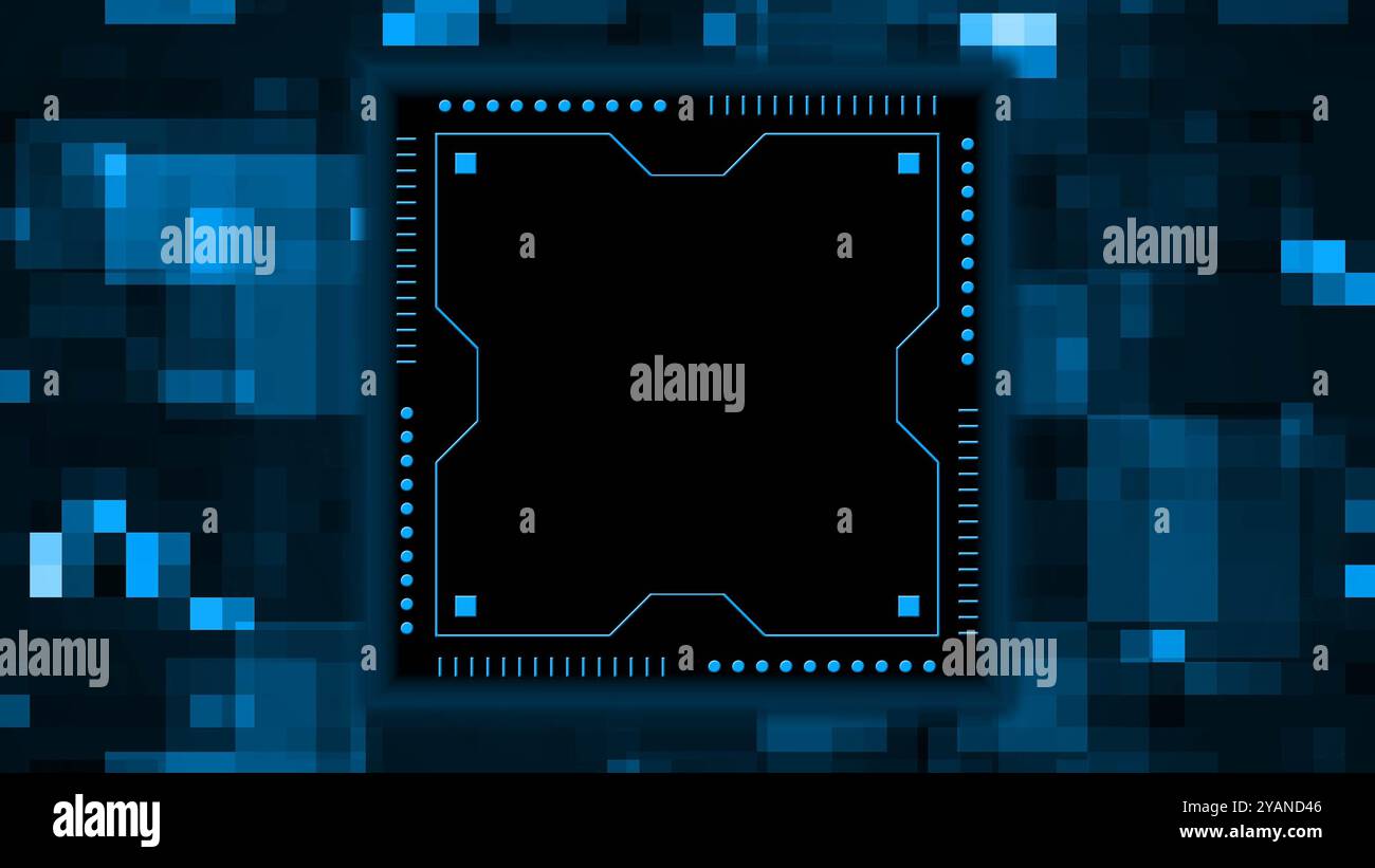 Technologiehintergrund mit Platz für Ihr Logo oder Ihren Text – 3D-Illustration Stockfoto