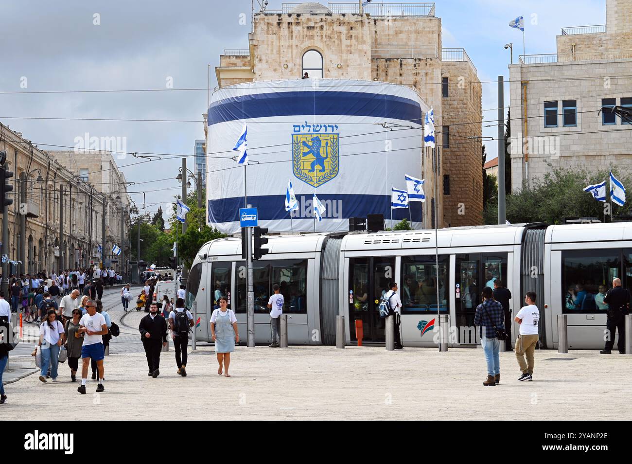 Tzahal-Platz am Jerusalem-Tag Stockfoto