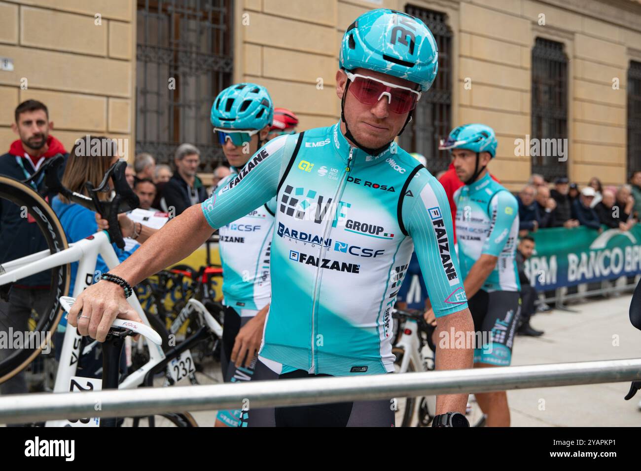 Filippo Fiorelli, Team VF Group-Bardiani CSF-Faizane während der Coppa Bernocchi, Straßenradrennen in Legnano, Italien, 07. Oktober 2024 Stockfoto