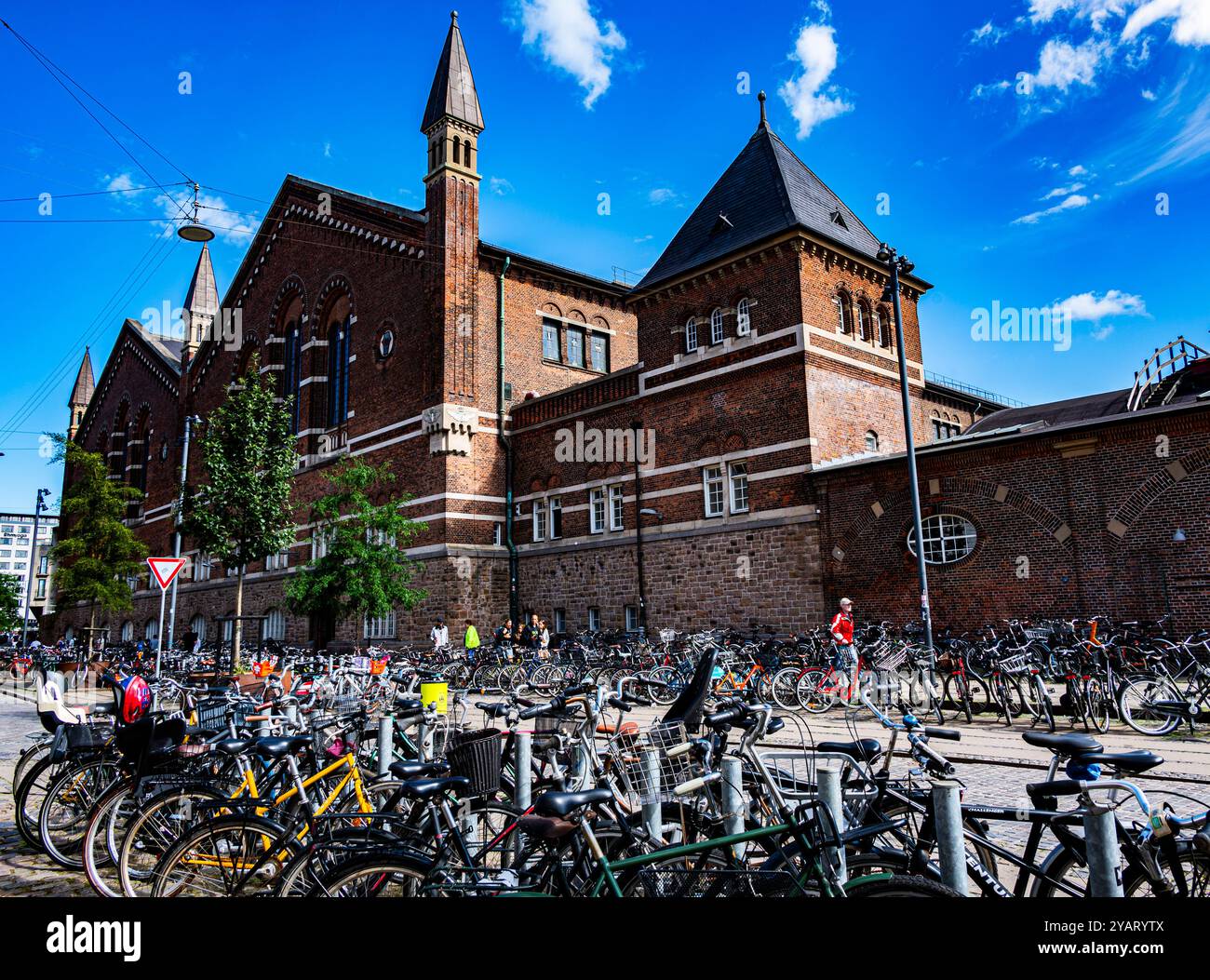 Kopenhagen Hauptbahnhof (København H) Gebäude von Reventlowsgade aus gesehen Stockfoto
