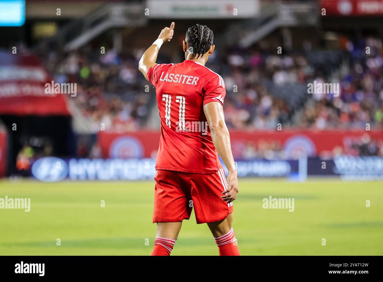 Chicago Fire ist Ariel Lassiter #11 im Soldier Field in Chicago am 14. September 2024. Stockfoto