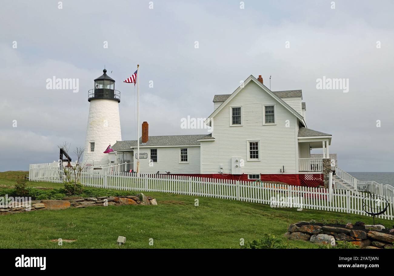 Pemaquid Punktlicht, Maine Stockfoto