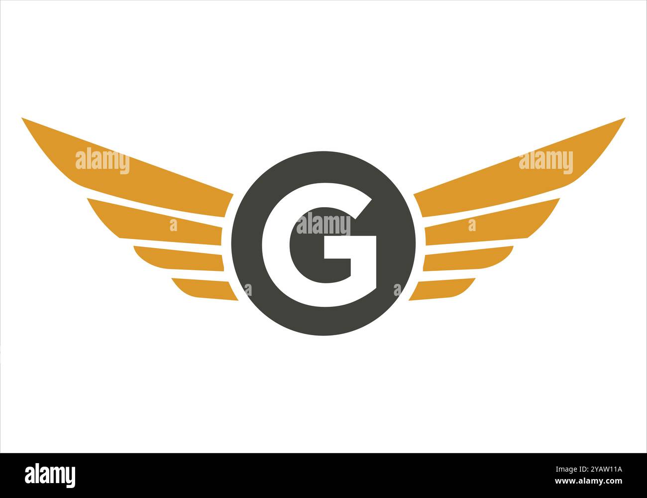 Letter G Transportation Logodesign. Flügelsymbol Für Frachtschild Stock Vektor