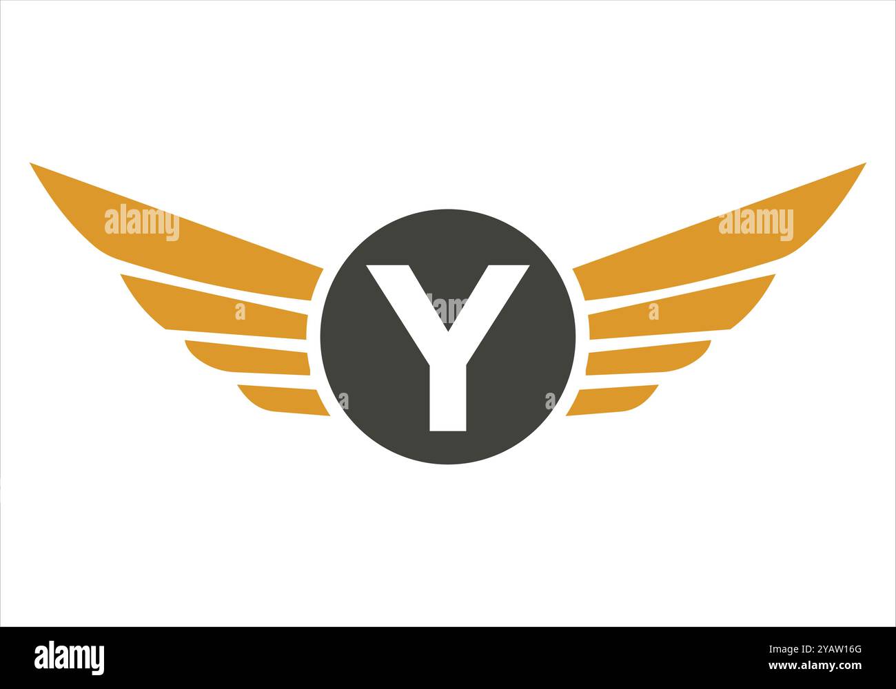 Letter Y Transportation Logodesign. Flügelsymbol Für Frachtschild Stock Vektor