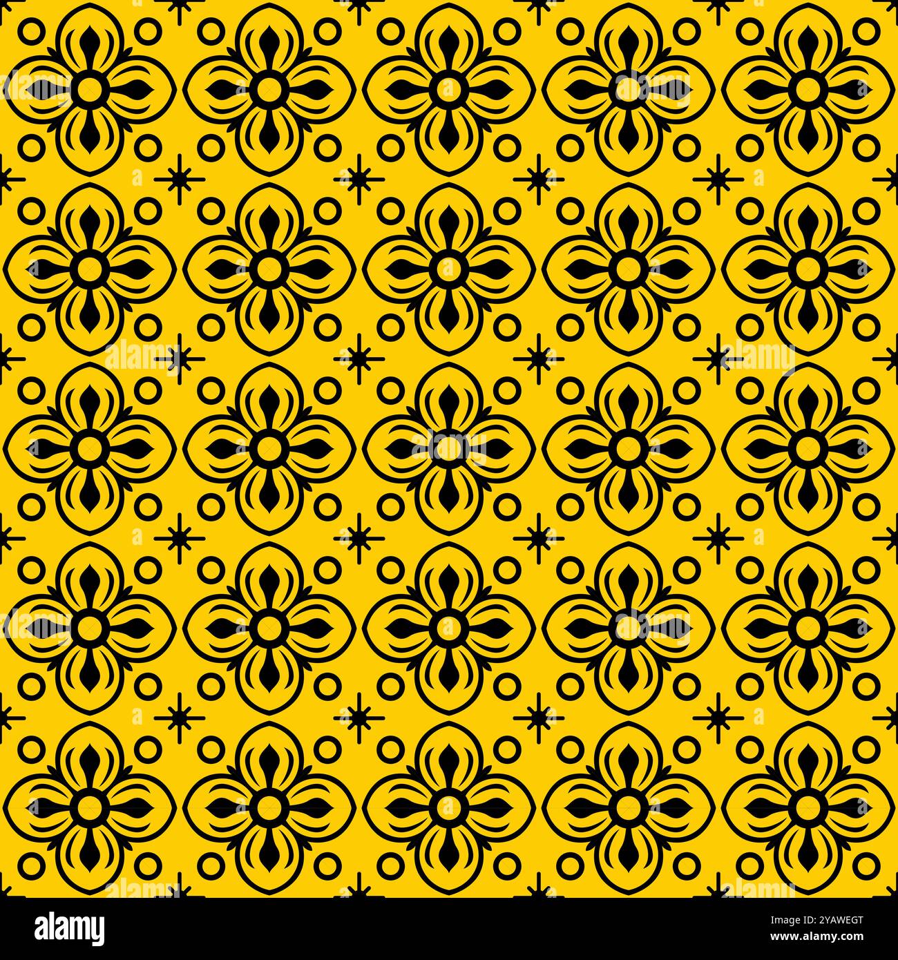 Nahtloses Muster Für Blumenkacheln. Talavera Style Pattern Design. Batikmotiv Stock Vektor