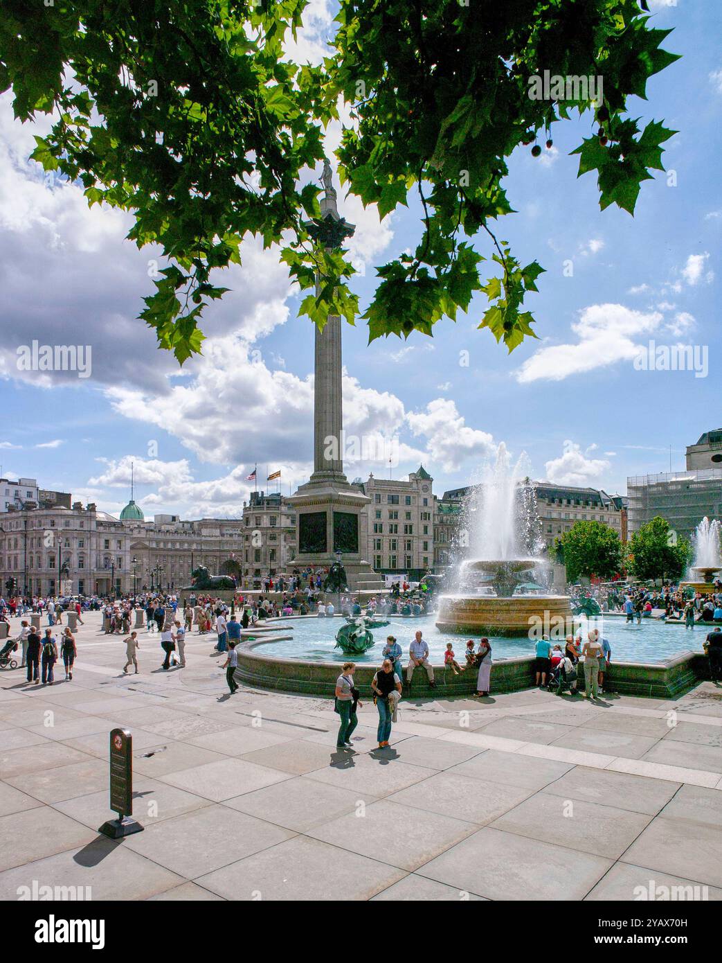 Trafalgar Square, London, Großbritannien im Jahr 2003 Stockfoto