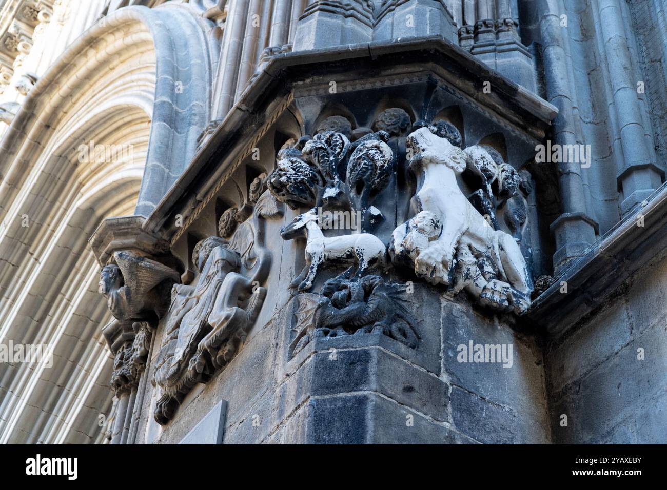 Das Ornament in der Kathedrale von barcelona Stockfoto