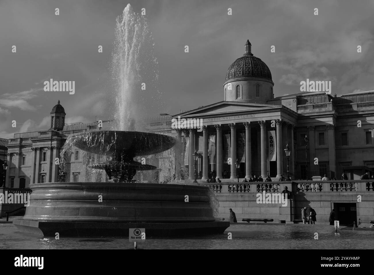 Die National Gallery, der Trafalgar Square, London Stockfoto