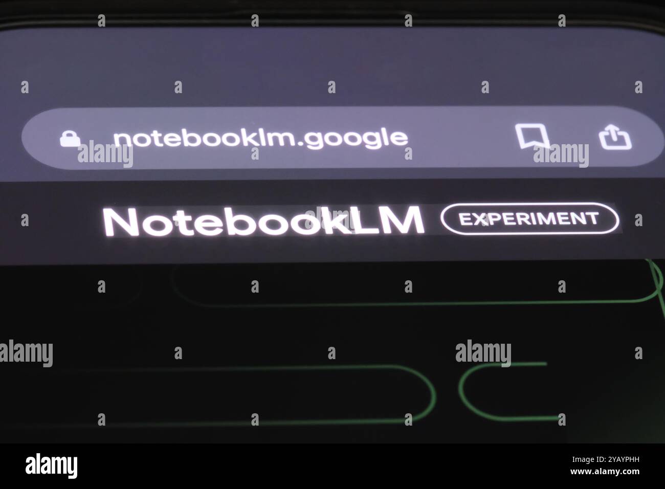 Shanghai, China-12. Oktober 2024: NotebookLM. KI-Forschungsassistent von Google Stockfoto