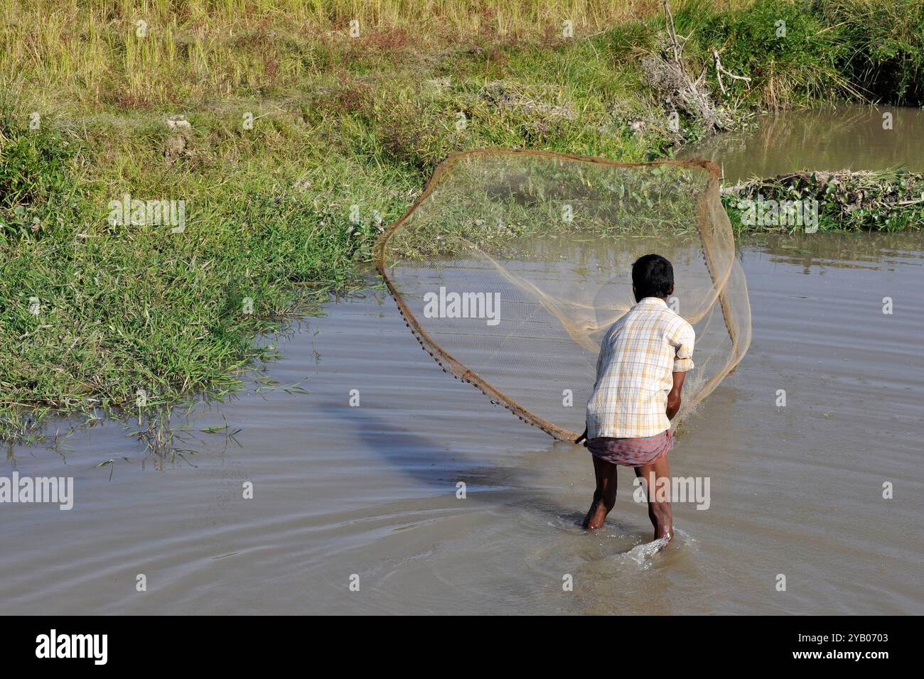 Indien, Assam, Fischer Stockfoto