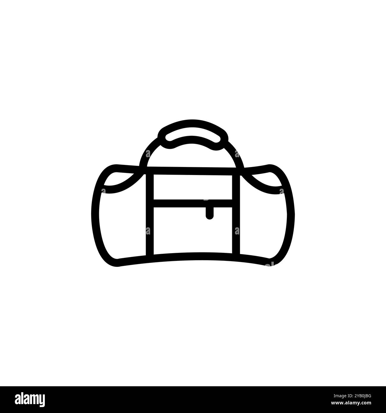 Weekender Bowlingtasche mit Silhouette. Mode Accessoire technische Illustration. Tactical Gear icon.military Beutel. Stock Vektor