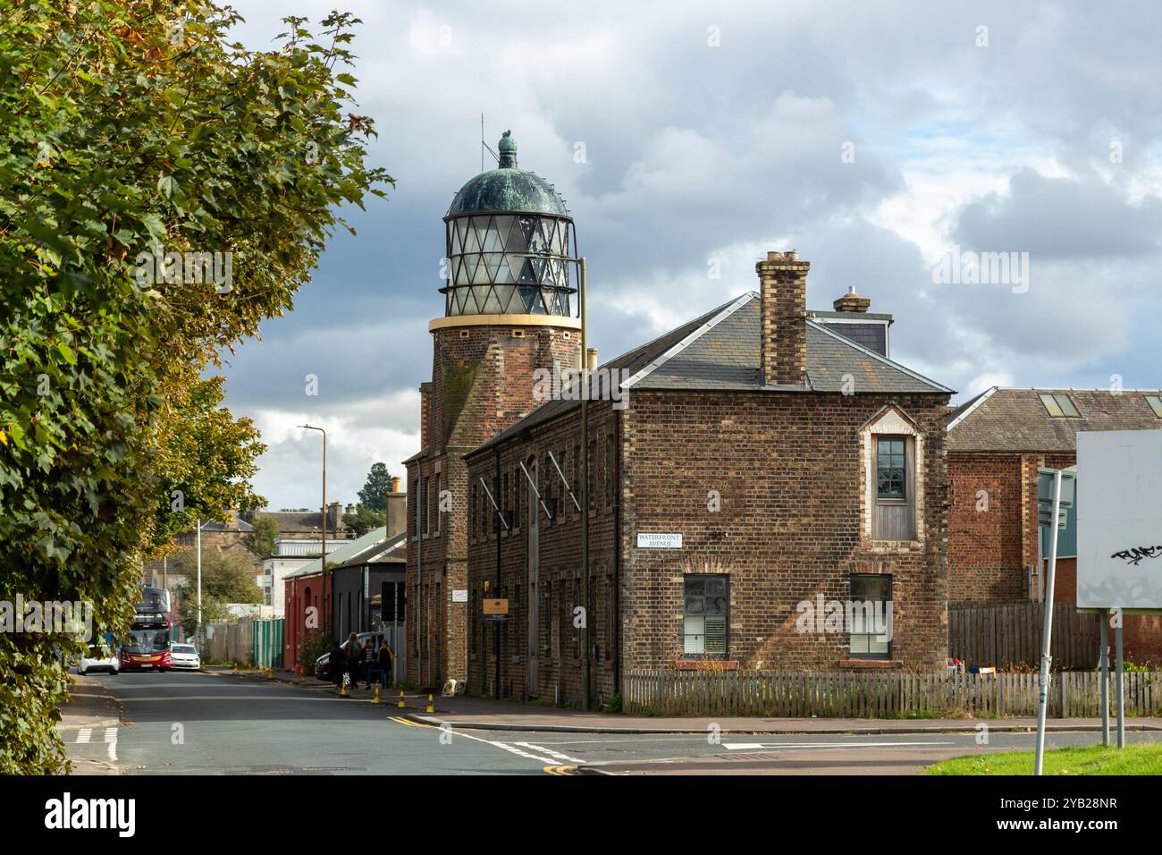 Das Granton Lighthouse ist ein ehemaliges Depot an der West Harbour Road in Granton, Edinburgh, Schottland, das heute als Geschäftsunterkunft genutzt wird Stockfoto
