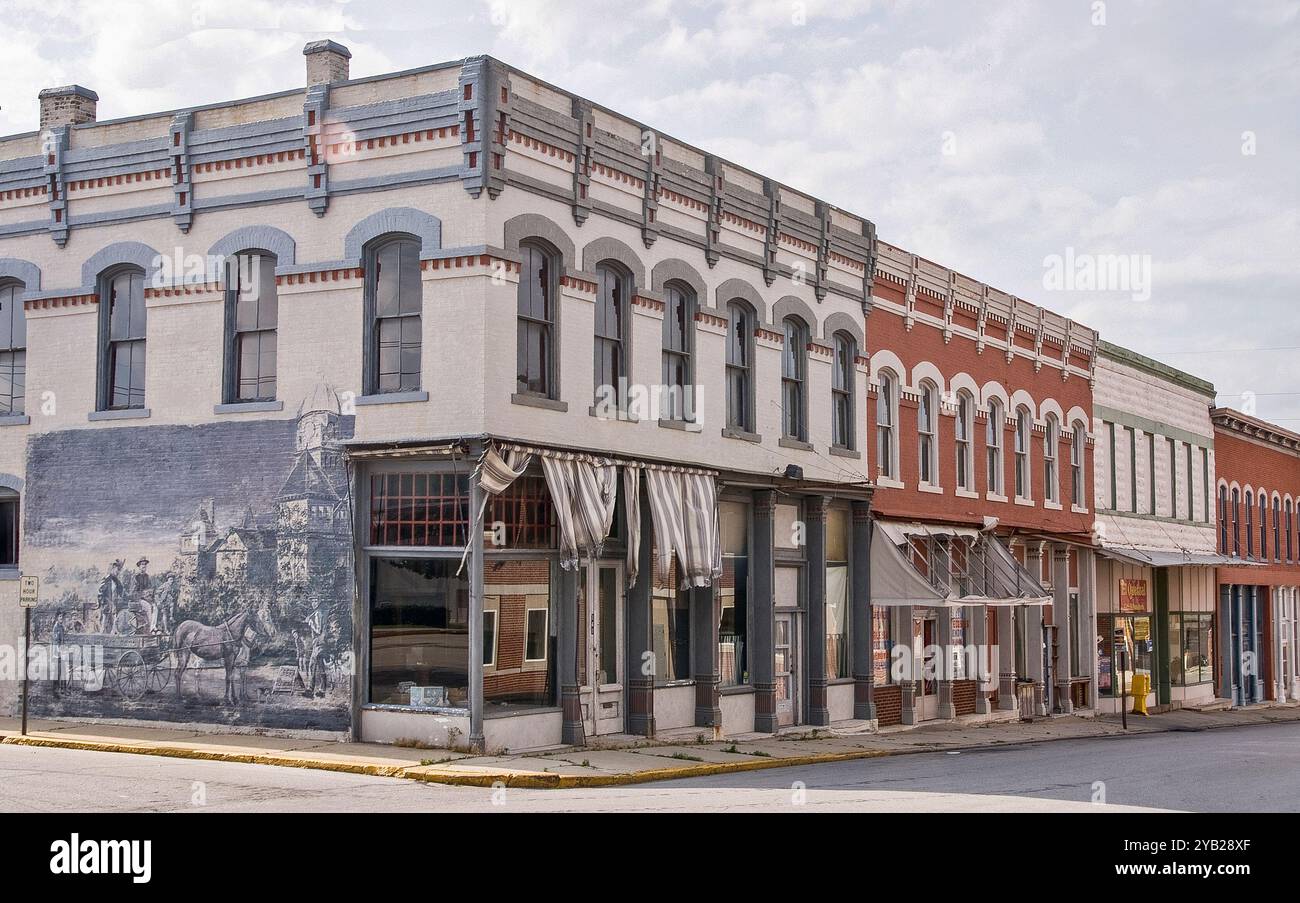 Wandgemälde des John Biggs-Gemäldes „Light Guard Band“ Carthage, Missouri Stockfoto