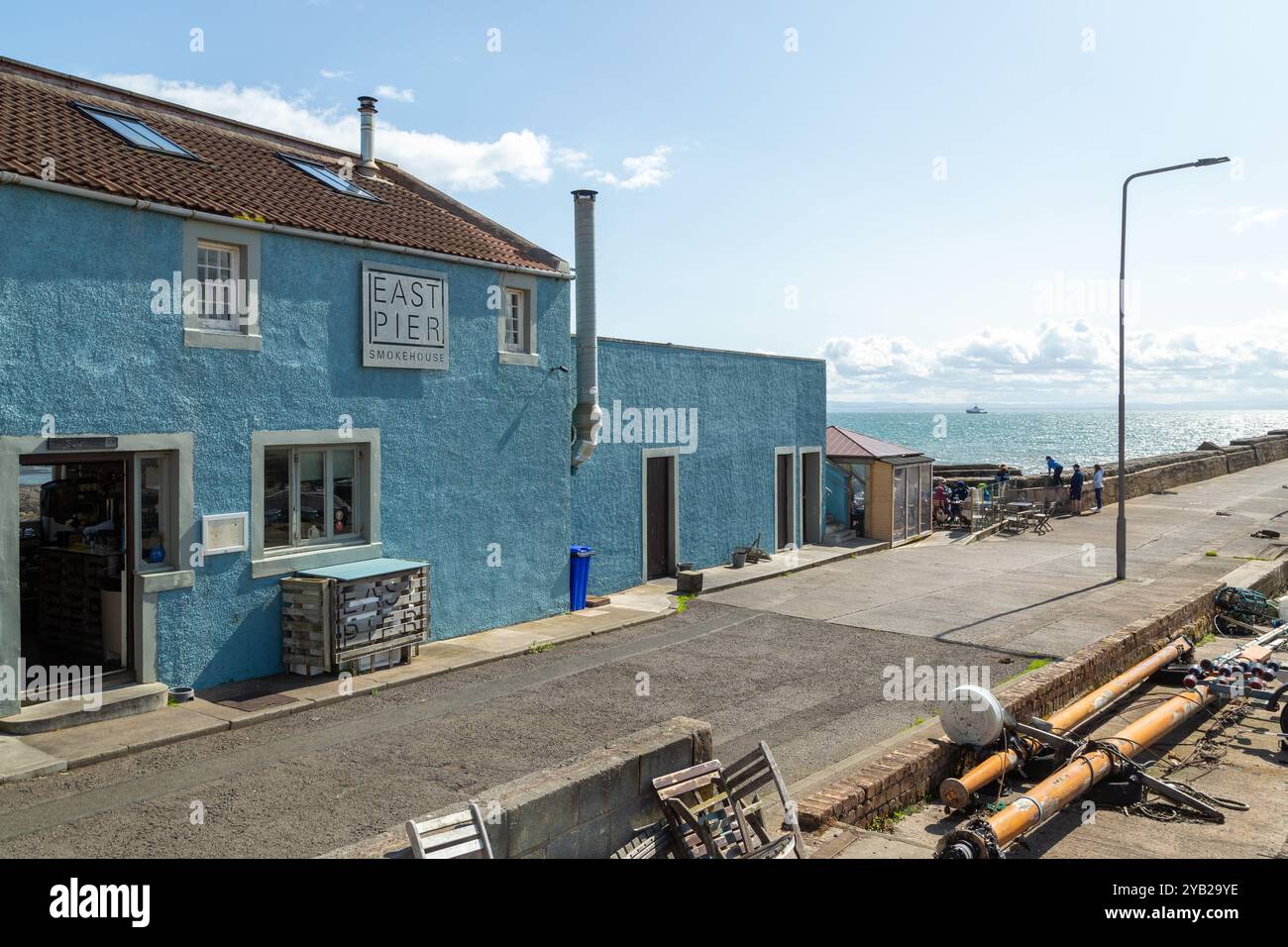 East Pier Smokehouse in St Monans, Fife, Schottland Stockfoto