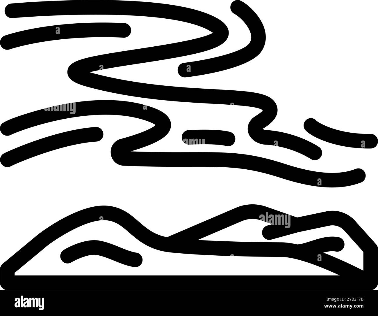 aurora borealis natürliche Phänomene Linie Symbol Vektor Illustration Stock Vektor