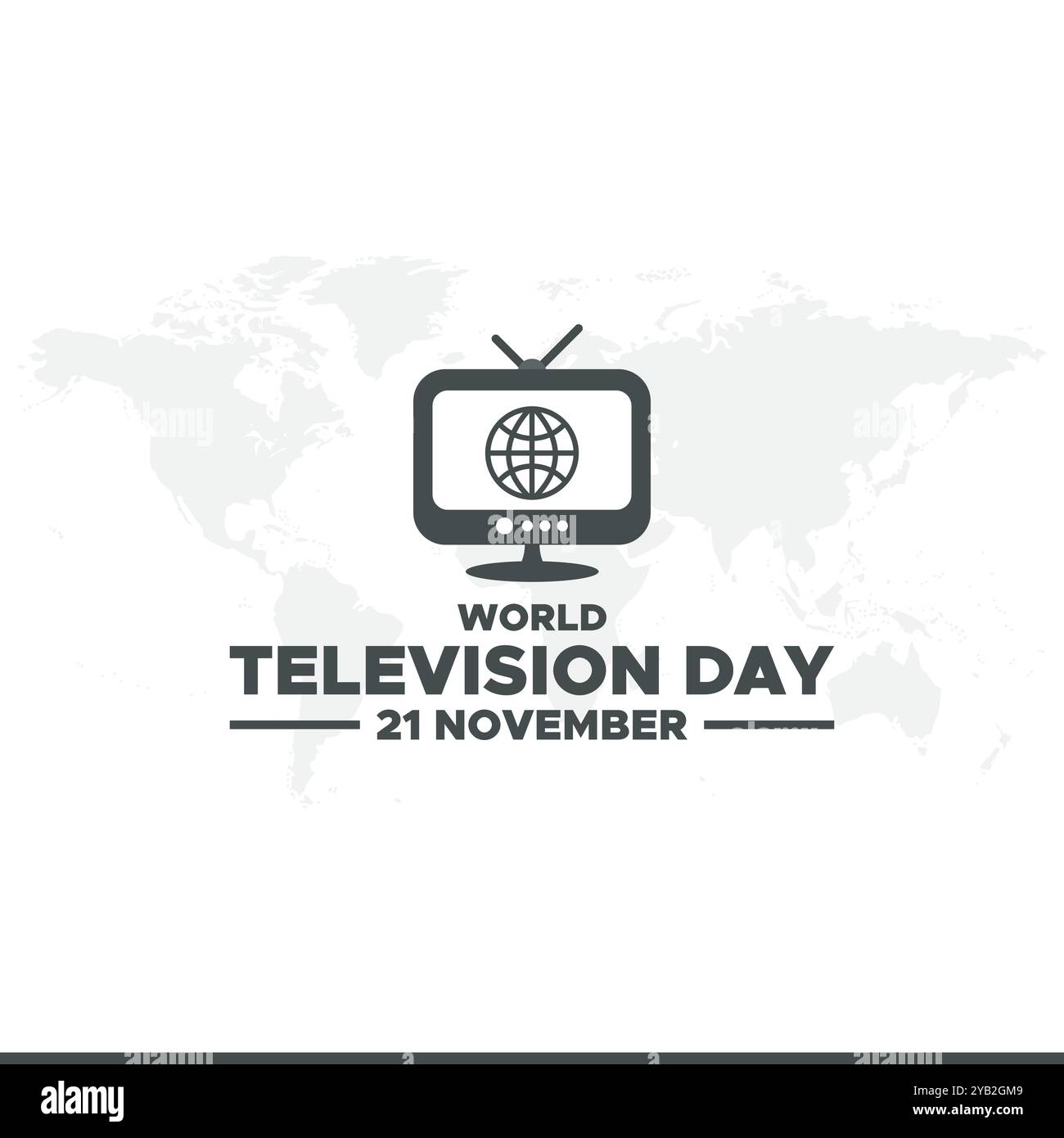 World Television Day am 21. November, World Television Day Illustration. Geeignet für Grußkarten, Poster und Banner. Stock Vektor