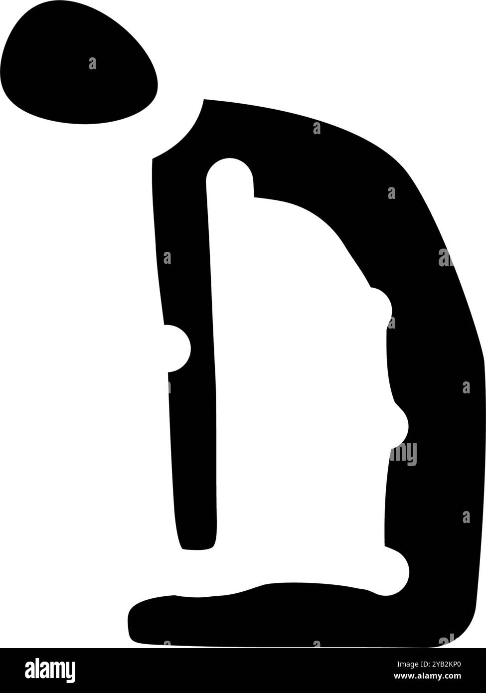 Kamel Pose Ustrasana Yoga Glyph Icon Vektor Illustration Stock Vektor