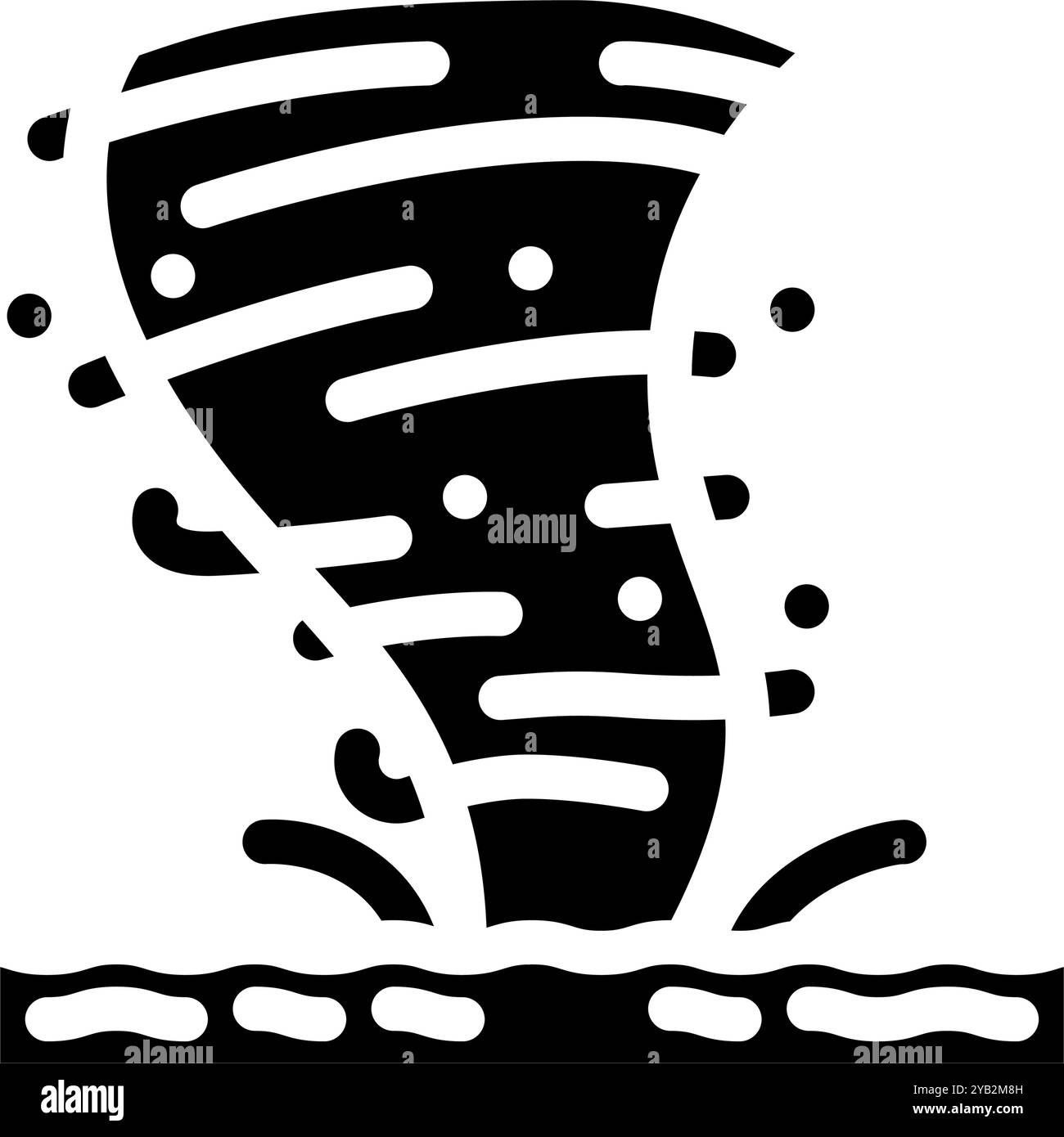 Hurrikan Naturphänomene Glyphe Icon Vektor Illustration Stock Vektor