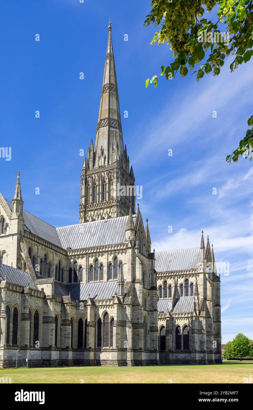 Kathedrale von Salisbury Salisbury Vereinigtes Königreich Salisbury Wiltshire England Vereinigtes Königreich Vereinigtes Königreich Europa Stockfoto