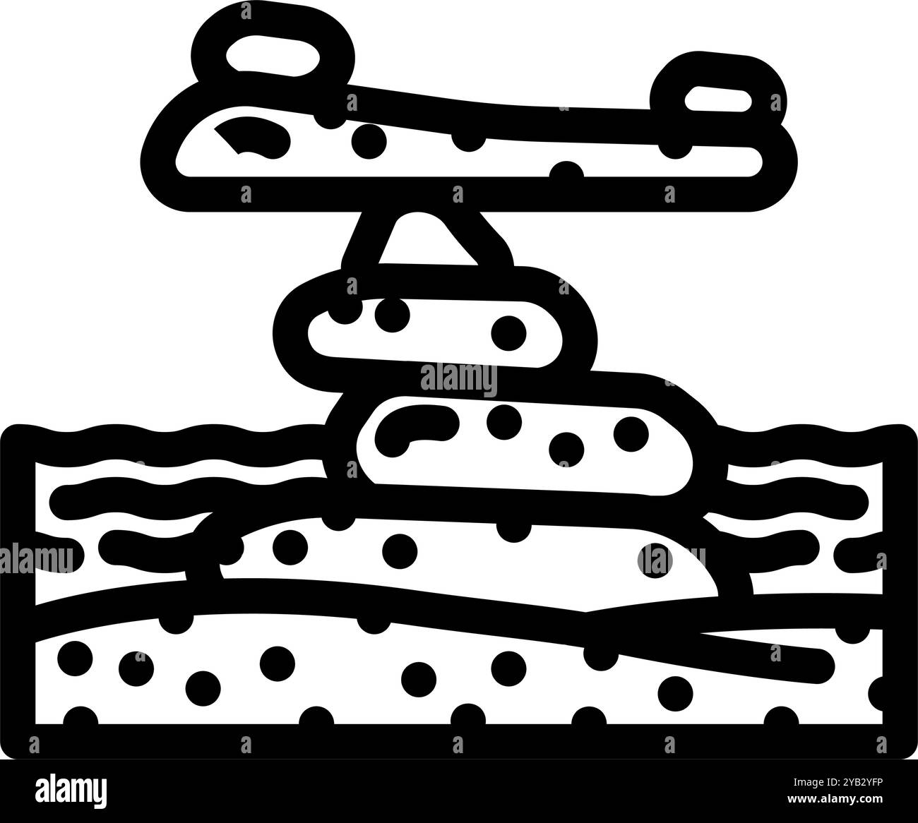 Ganzheitliche Heilung ayurveda Linie Symbol Vektor Illustration Stock Vektor