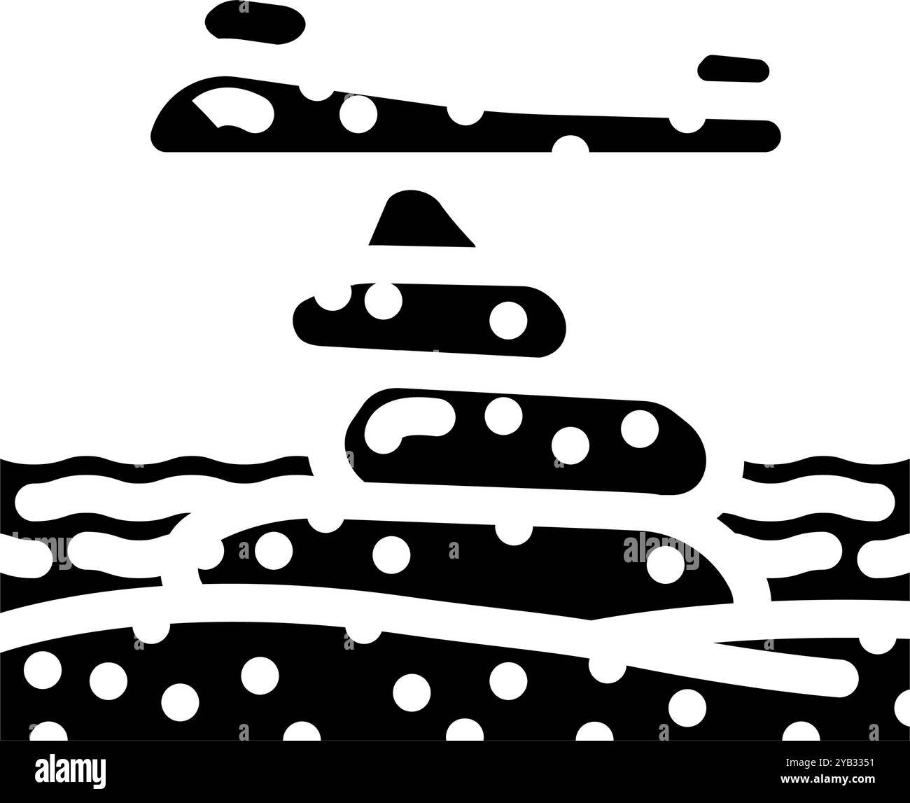 Ganzheitliche Heilung ayurveda Glyphe Icon Vektor Illustration Stock Vektor