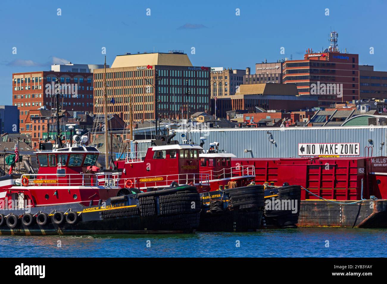 Schlepper, Casco Bay, Portland, Maine, USA Stockfoto