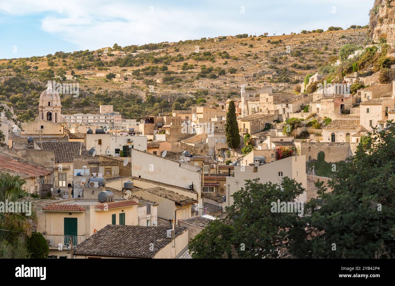 Rund um den Scicli, die Stadt des Barocks, Provinz Ragusa, Ostsizilien Stockfoto