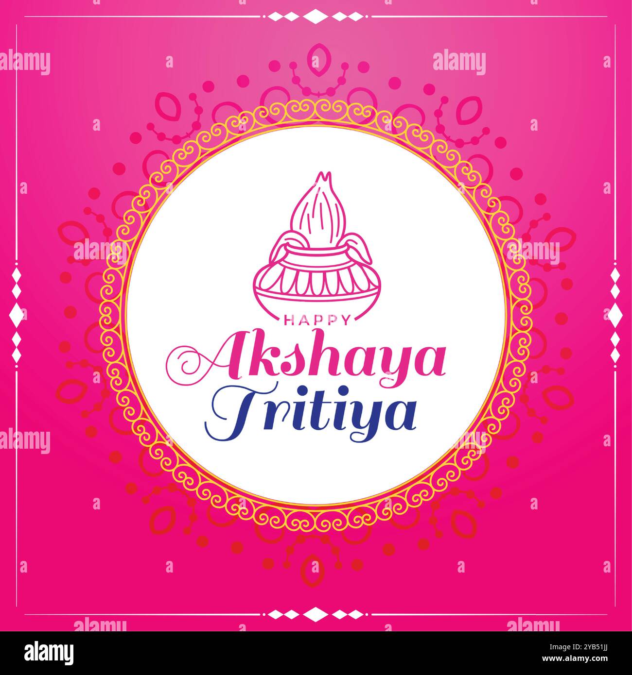 hindu-Akshaya-Tritiya-Hintergrund mit kalash-Design Stock Vektor