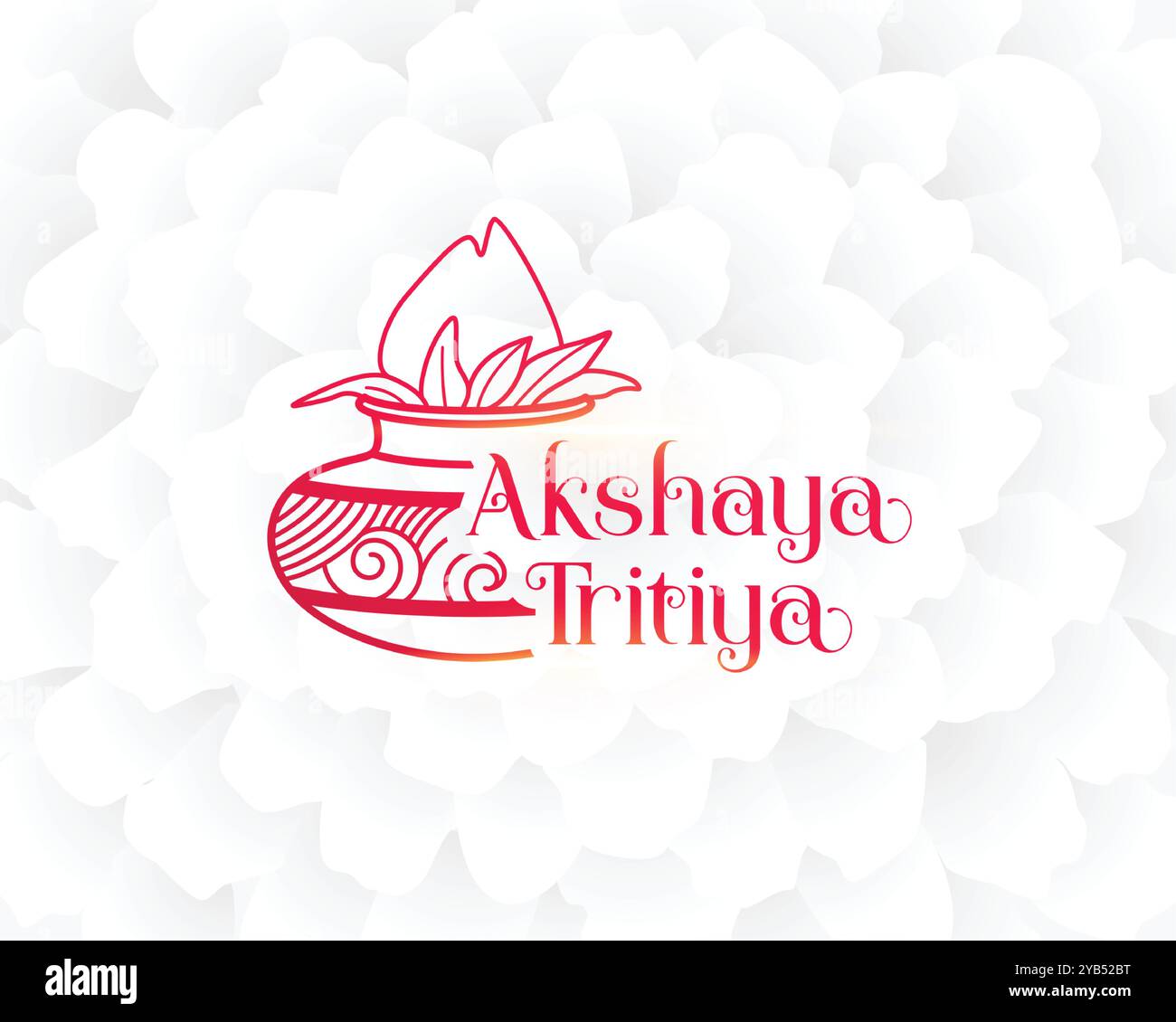 kalash mit Kokosnuss und Blätter akshaya tritiya Hintergrund Stock Vektor