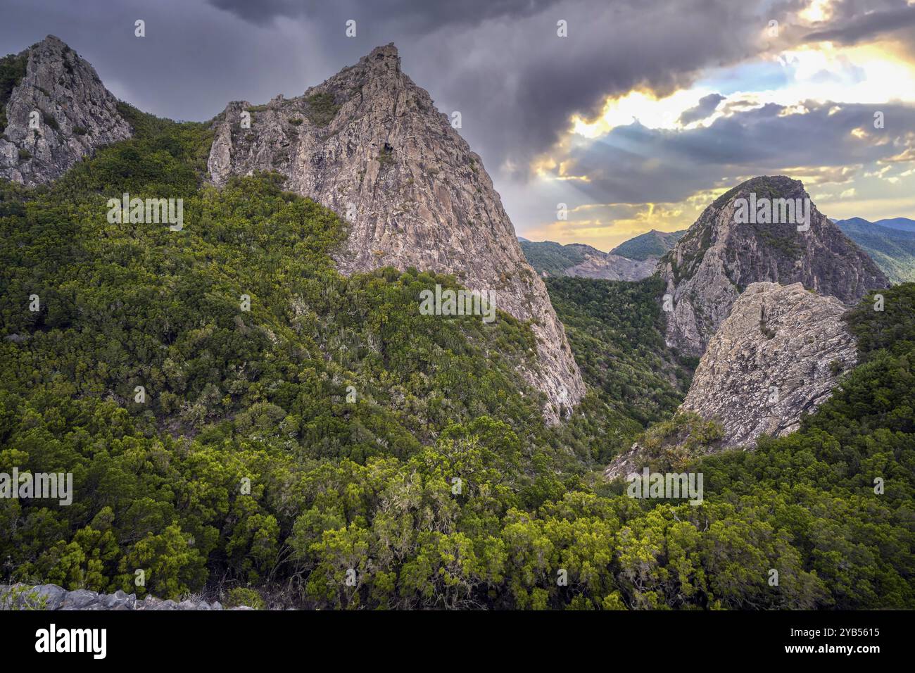 Landschaft La Gomera Kanarische Inseln Stockfoto