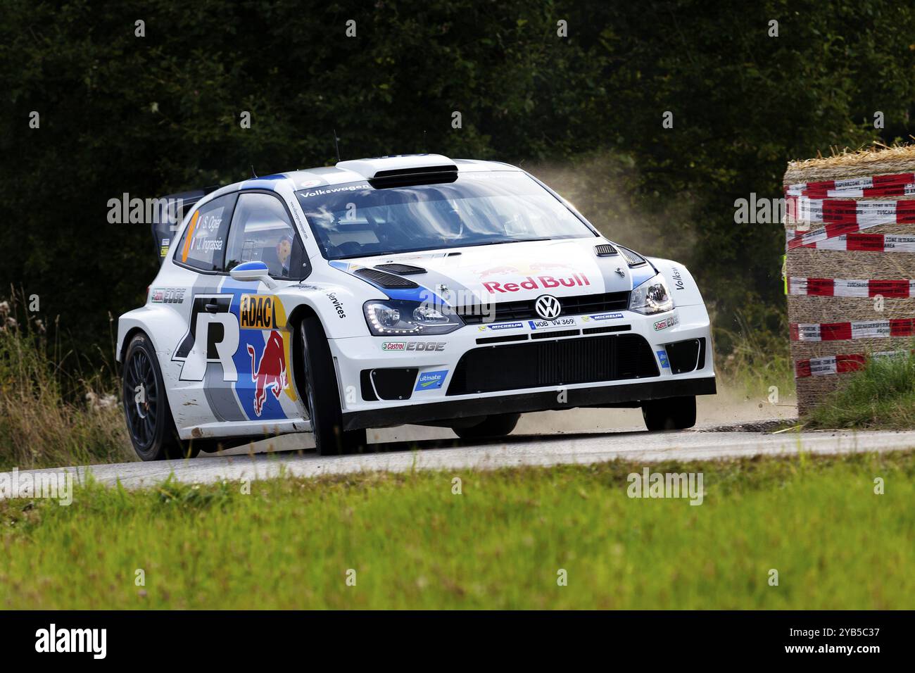 Trier, Deutschland, 25. August 2013, High-Flyer Sebastien Ogier, die WHO hat in diesem Jahr 5 Rallyesiege gewonnen, gilt auch als heißer Favorit bei der ADAC Rall Stockfoto